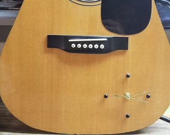 Acoustic Guitar Design Real Oak Picture Frame 4 x 6 With Hand Cast Pewter Motif Rock Pop Musician Music Gift