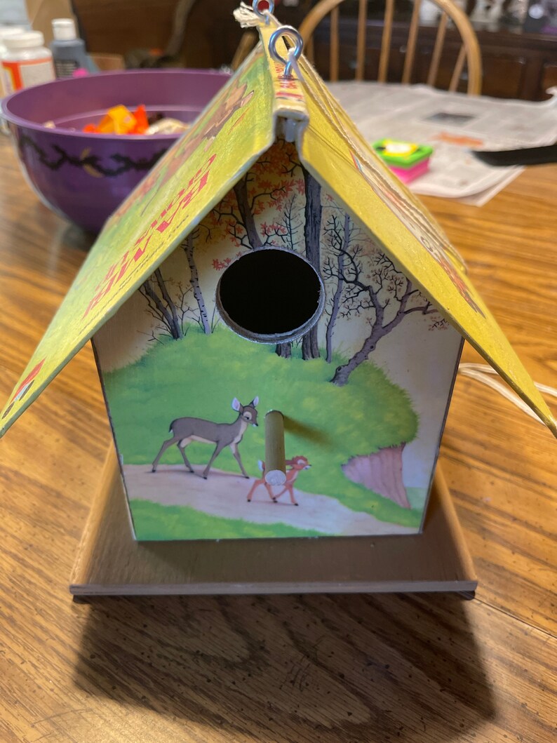 Bambi Deer Indoor Wooden Birdhouse Handmade Wonderful World of Etsy