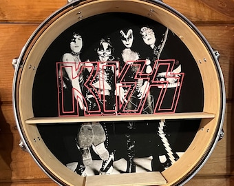 Kiss inspired Drum Shelf Custom Made Authentic Drummers Musician Music Shelving USA Made