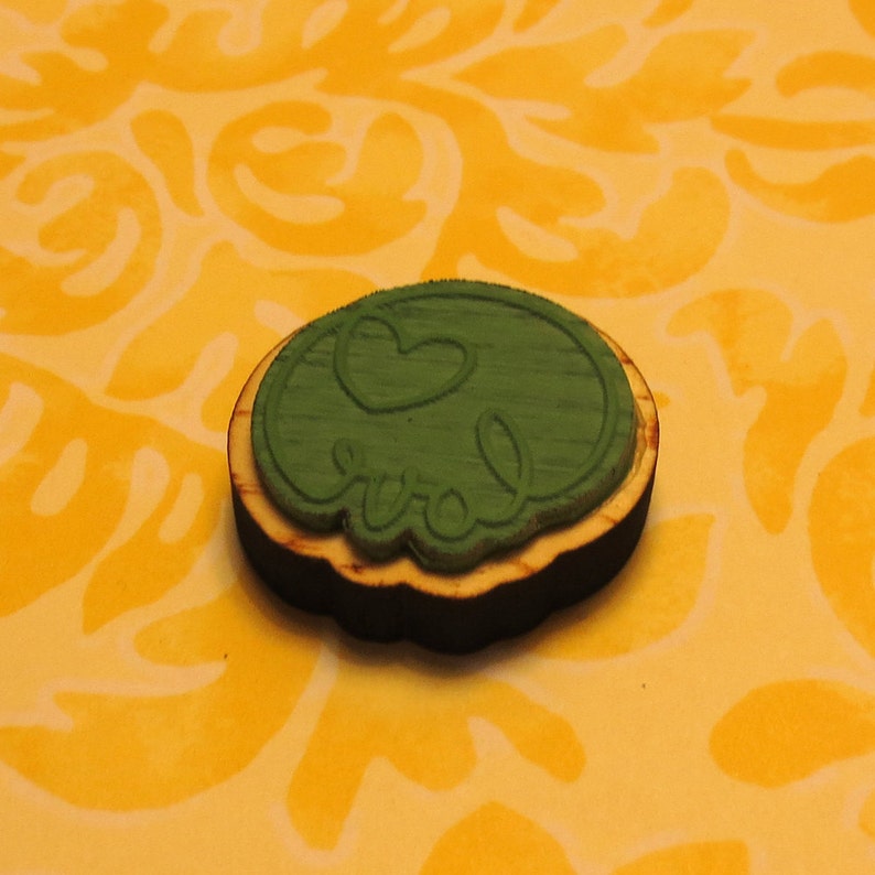 Love Stamp Wood Mounted Rubber Stamp Etsy