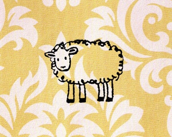 Sheep Stamp: Wood Mounted Rubber Stamp