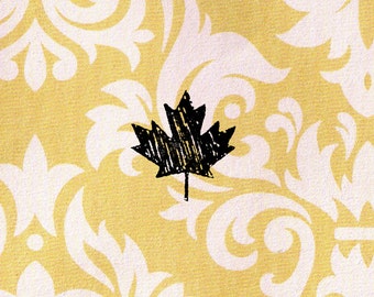 Maple Leaf Stamp: Wood Mounted Rubber Stamp, Canada Stamp