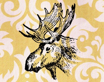 Moose Rubber Stamp - 2x2 Inch Wood Mounted Stamp For Crafts, Cards & Scrapbooking - View #4