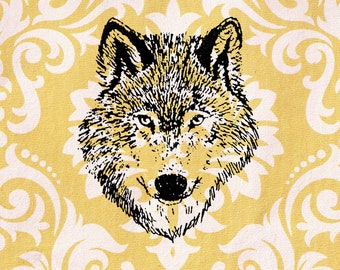 Wolf Stamp: Wood Mounted Rubber Stamp