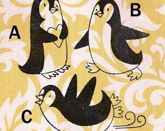 Penguin Stamps Selection: Wood Mounted Rubber Stamps