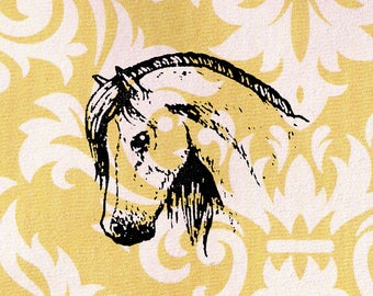 Horse Head Stamp: Wood Mounted Rubber Stamp