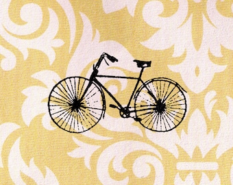 Bicycle Stamp: Wood Mounted Rubber Stamp