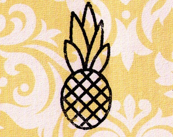 Pineapple Stamp: Wood Mounted Rubber Stamp