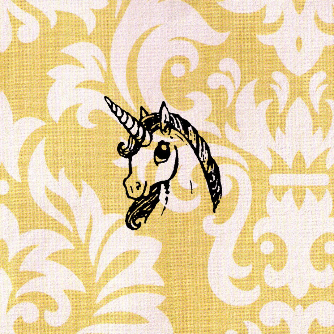 Unicorn Stamp Wood Mounted Rubber Stamp Etsy