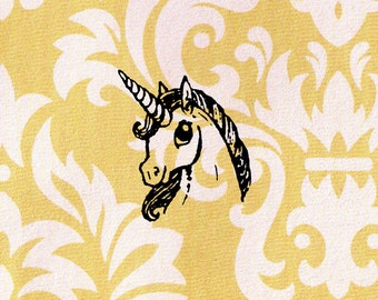 Unicorn Stamp: Wood Mounted Rubber Stamp