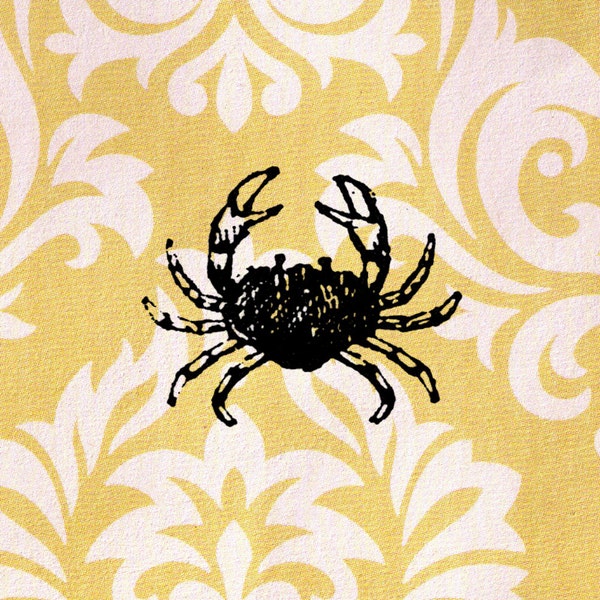 Crab Stamp: Wood Mounted Rubber Stamp