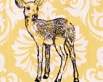 Fawn Stamp: Wood Mounted Rubber Stamp