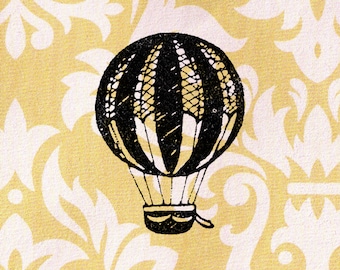 Hot Air Balloon Stamp: Wood Mounted Rubber Stamp