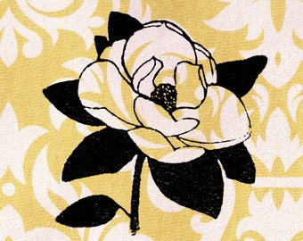 Magnolia Stamp: Wood Mounted Rubber Stamp