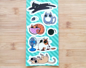 Adesivos de vinil com estampa de gatinhos fofos – Adesivos de gatinhos adoráveis para garrafa d'água, laptop, agenda, diário – Adesivos de gatinhos engraçados – Fabricado no Canadá