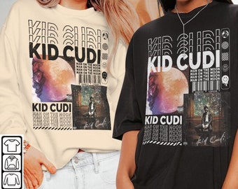 Comfort Colors® Kid Cudi Rap Shirt, Kid Cudi Merch  Retro Y2K Vintage Bootleg Kid Cudi Album Man On The Moon Graphic Tee Rap 90s Hiphop