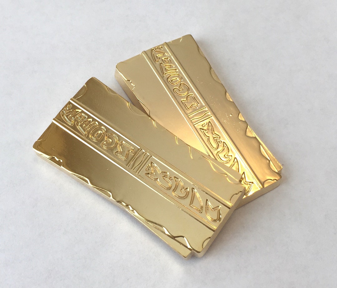 Set of 2 Strips of Gold Pressed Latinum Etsy