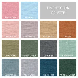 Forest Green Linen Sheet Set, Stonewashed European Flax, Deep Pocket image 5