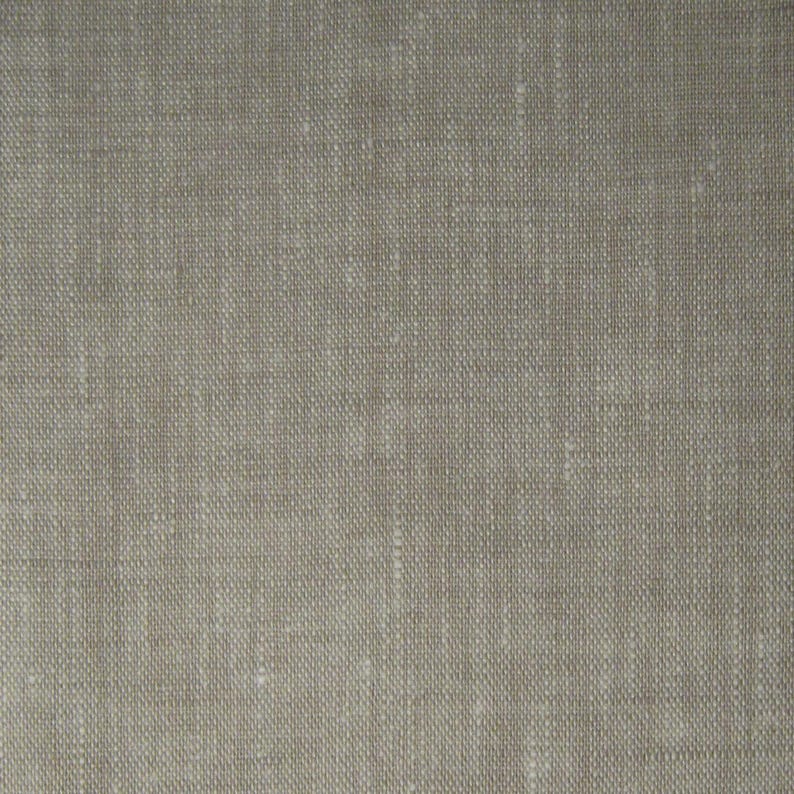 Close-up of oatmeal mélange linen fabric