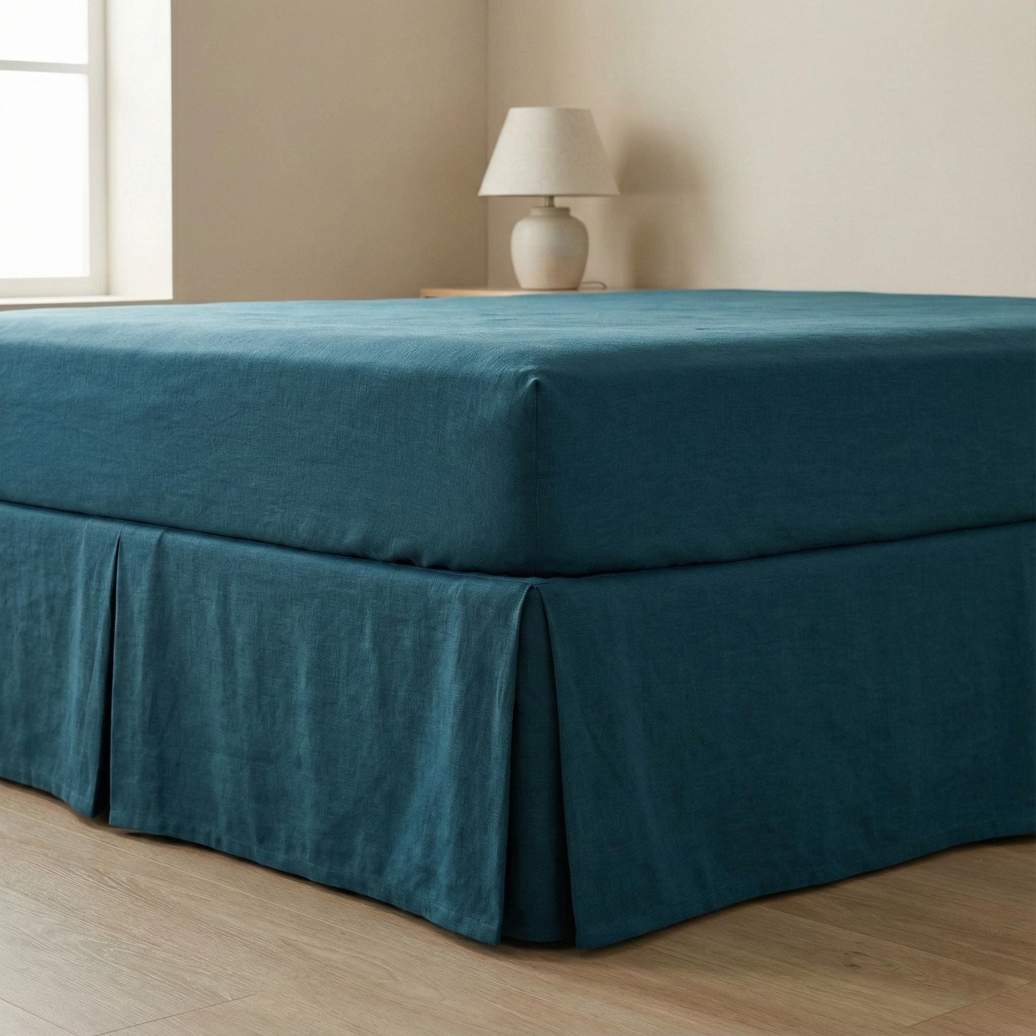 Bedrok klassieke dikke effen kleurGoed gemaakte ruches bedrok met kreuk- en vervagingsbestendige stof en verbrede elastische riem 67 (violet, 180 x 200 x 38 cm