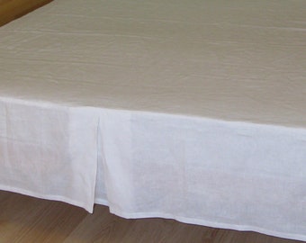 Tailored Linen Bedskirt EU Sizes Dust Ruffle Bed Skirt Euro King Single Double 100% Flax Natural Organic Bedding