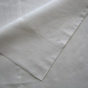 Linen Flat Sheet, Custom Size Bed Sheets, Linen Top Sheet, White Oatmeal image 4