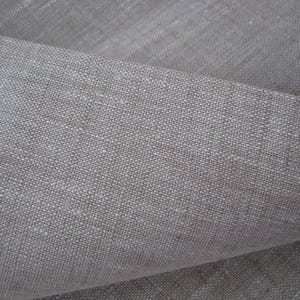 Close-up of oatmeal mélange linen fabric