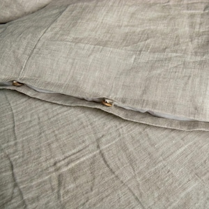 Funda nórdica de lino, tamaño personalizado, 100 % lino orgánico puro, ropa de cama natural, edredón Doona imagen 5