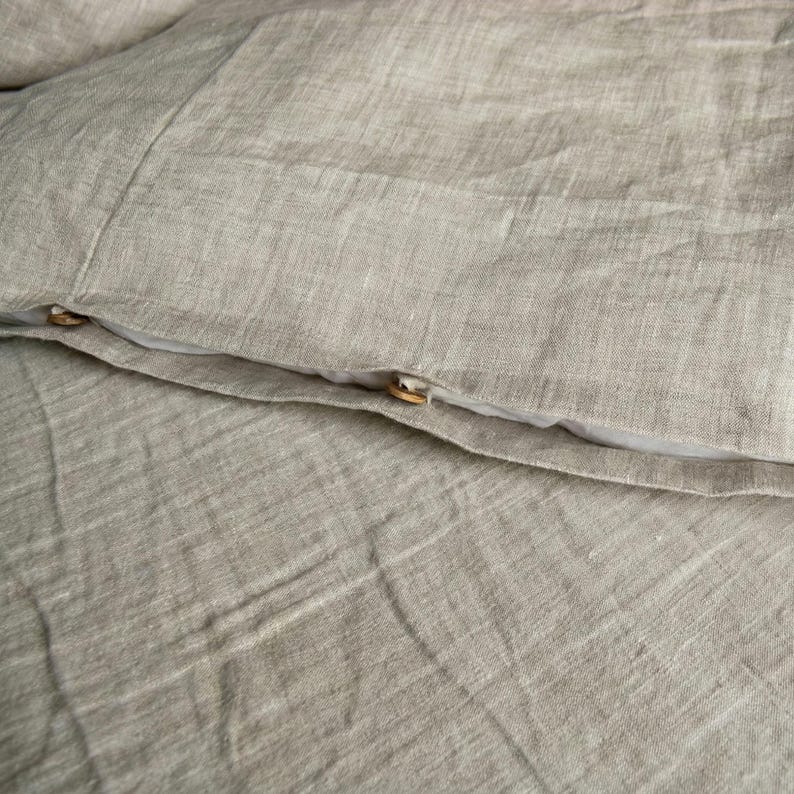Funda nórdica de lino, tamaño personalizado, 100 % lino orgánico puro, ropa de cama natural, edredón Doona imagen 5