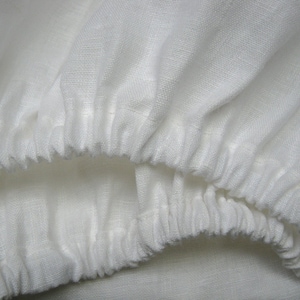 100% Linen Fitted Sheet EU Sizes White Oatmeal Pure Natural Bedding Deep Pocket 140 160 180 200 220 cm SALE
