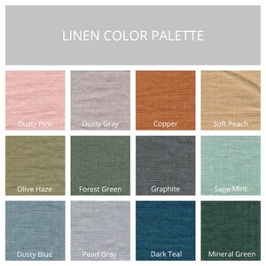 Forest Green Linen Sheet Set, Stonewashed European Flax, Deep Pocket image 5