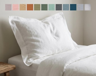 Oxford style Linen Pillow Cover Case Sham Standard Queen King Euro Pillowcase