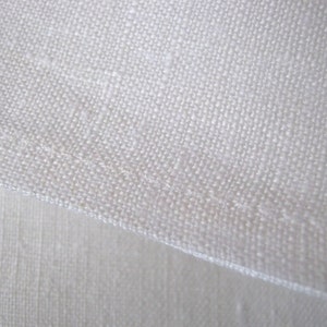 Linen Flat Sheet, Custom Size Bed Sheets, Linen Top Sheet, White Oatmeal image 3
