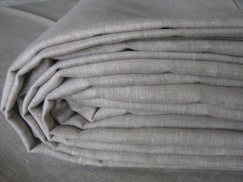 Wide Linen Fabric by the yard 100% Pure Flax Width Medium Weight ECO-friendly image 2