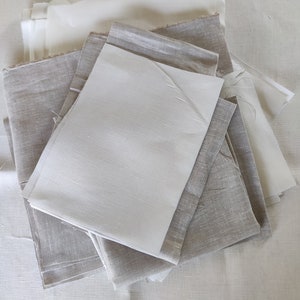 Linen Scraps Bundle, Natural Linen Fabric Remnants For Craft Projects, Zero waste scraps 2 lb / 1 kg Pack SALE