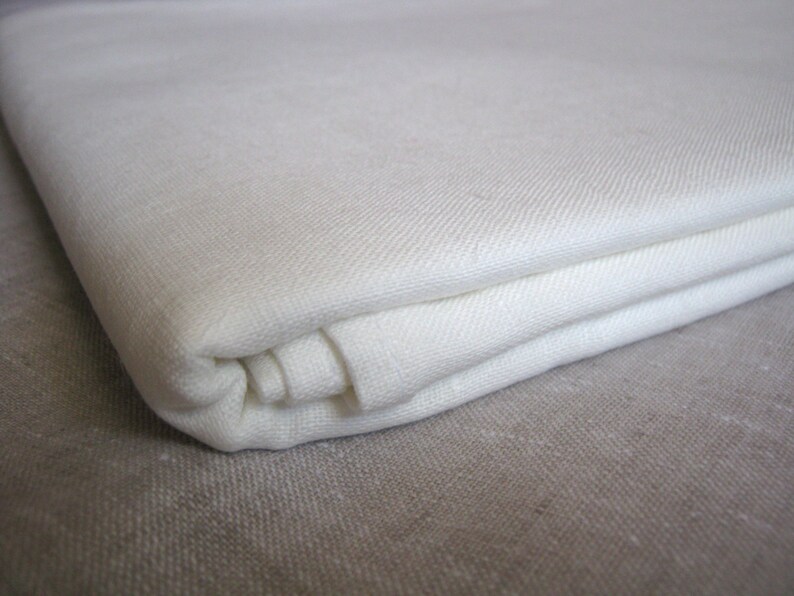 Linen Flat Sheet, Custom Size Bed Sheets, Linen Top Sheet, White Oatmeal image 5