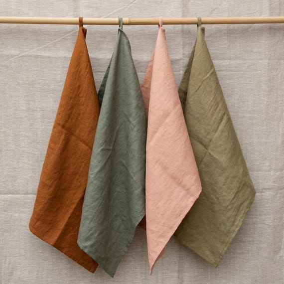 Leinen Geschirrtücher, Naturleinen Geschirrtuch, Leinen Küchentuch, Stonewashed weiches Leinentuch, Geschenk