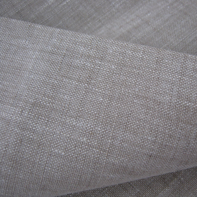 Close-up of oatmeal linen fabric weave
