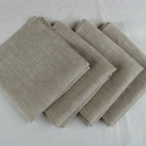 Linen Napkins 10x10 inch White Oatmeal, Cloth Dinner Napkins, Linen napkin set: 4, 6, 8, 10, 12, 50 napkins bulk SALE