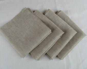 Linen Napkins 10x10 inch White Oatmeal, Cloth Dinner Napkins, Linen napkin set: 4, 6, 8, 10, 12, 50 napkins bulk SALE