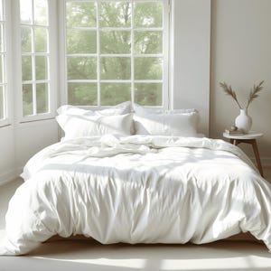 Linen Duvet Cover Set. Duvet cover and 2 pillowcases. Twin Queen CalKing King Full Double Natural Organic Bedding.