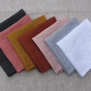 Linen Napkins, Wedding Napkins, Soft Table Dinner Napkins, Washed Rustic Napkin Bulk, Original Gift, Large size Napkins