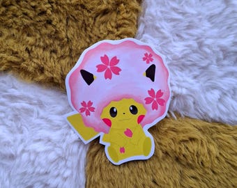Pikachu cherry blossom  vinyl sticker
