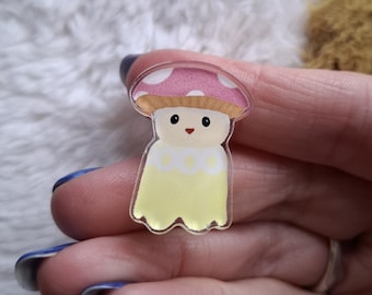 Mushroom critter Sylvanian inspired pin badge
