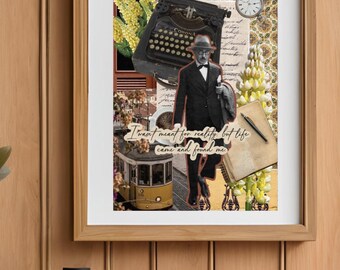Fernando Pessoa collage print A4