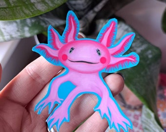 Axolotl Vinyl Aufkleber - wasserfest matt
