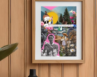 Tove Jansson collage print A4