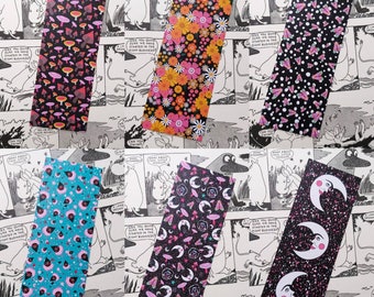 Patterned Bookmarks - Moth - Moon - Mushroom- Floral