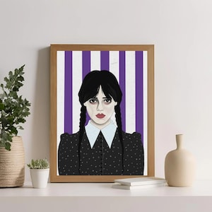 Wednesday Addams inspired print A4