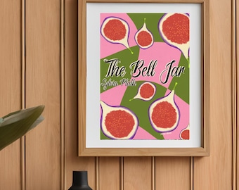 Sylvia Plath The Bell Jar book illustration print A4